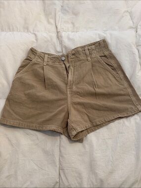 Universal Thread Tan High-Waist Pleated Shorts